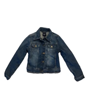 Gap Jean Jacket Size S Girls Youth 6/7 Stretch Medium Wash Blue Denim - Picture 1 of 5