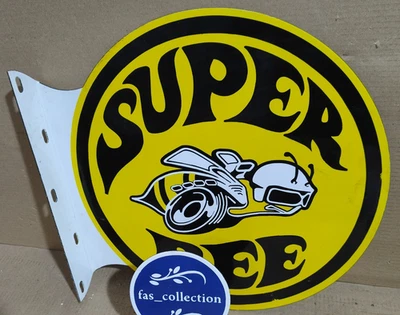 Super Bee Porcelain Enamel Sign  19.5 x 17 Inches 2 Sided - Image 1 of 4