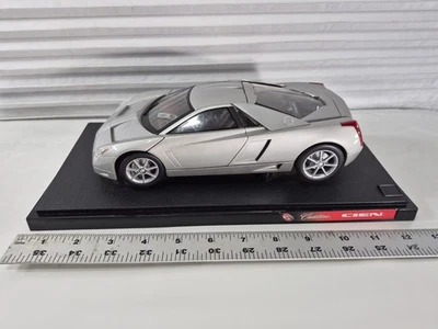 ***** MINT Silver Cadillac Cien V-12 Concept Car 1/18 Hot Wheels On Stand  - Image 1 of 4