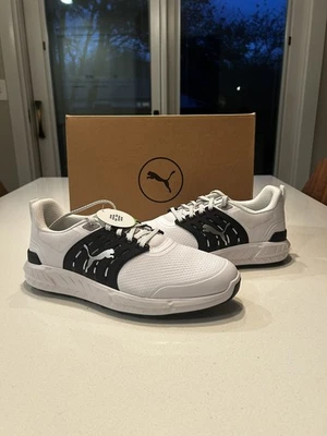 PUMA IGNITE ELEVATE 2 TOUR GOLF SHOE WHITE/DEEP NAVY/SILVER Size 9.5 - Image 1 of 4