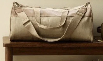 Canvas Large Duffel Bag Khaki - Hearth and Hand Magnolia Travel Bags BRAND NEW - Image 1 of 4