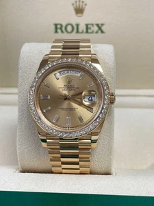 Rolex Date-Date 40 President oro amarillo 228348RBR champán diamante como nuevo - Imagen 1 de 6