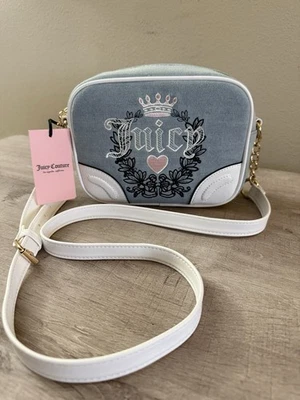 Nuevo Bolso Bandolera Juicy Couture Denim Lavado Ligero Heritage Azul Foto 1 de 4