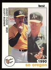 1990 Best Cards Southern Oregon A's GRADY FUSON  SCOTT BUDNER RC ATHLETICS A'S