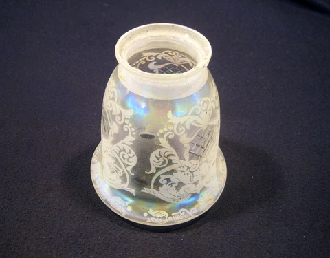 Antique 1920’s Decorative Opalescent Glass Hanging Pendant Light Shade Cover