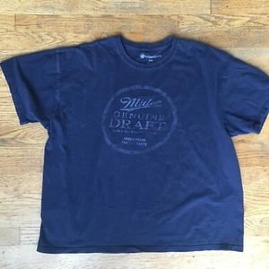 Miller Coors Brewing Company Mens Classic Navy Genuine Draft T Shirt Size 2XL - Picture 1 of 6