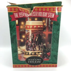 1994 Budweiser Holiday Stein Heimatstadt Urlaub 15. Ausgabe Clydesdales Brasilien - Bild 1 von 9