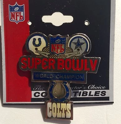 Baltimore Colts Super Bowl V Champions Peter David Pin vs Dallas Cowboys  LotPS - Image 1 of 4