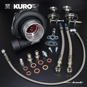 KURO 3" GTX3067R Ceramic Ball Bearing Turbo A/R 0.63 V-band Stainless 500 HP - Picture 1 of 5