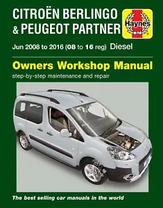 Citroen Berlingo & Peugeot Partner Diesel (June 08-16) Haynes Repair (Paperback) - Picture 1 of 10