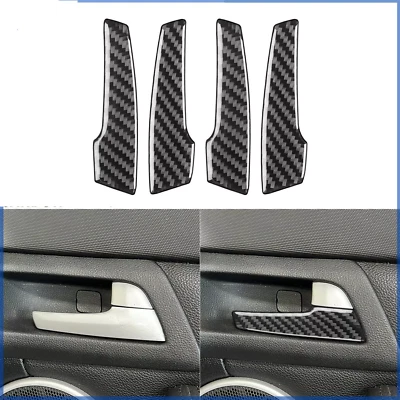4Pcs Real Carbon Fiber Interior Door Handle Cover Trim For Pontiac G8 2008-2009 - Imagem 1 de 4