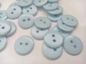 10 Blue Buttons 15mm) Resin Boys Buttons Sewing Knitting Accessories Crafts - Picture 1 of 1