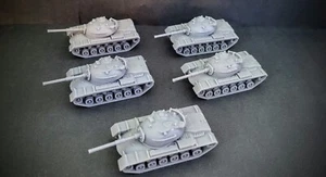 HO Scale U.S. M48 Patton Tank MBT Platoon X5 Vietnam lot resin - Picture 1 of 7