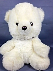 Sanei White Teddy Bear Plush ULTRA RARE JAPAN Soft Stuffed Animal 11" - Picture 1 of 9