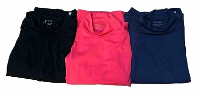 FIGS Merino Wool Mock Neck Long Sleeve Baselayer Womens Size Medium Pink Lot 3 - Image 1 of 4