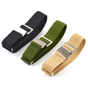 Elastic Watch Strap Band 20mm 22mm Replacement French Nationale Stretchy Canvas - Picture 1 of 7