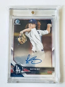 Dustin May 2018 Bowman Chrome Auto RC #BCPA-DM DODGERS - Picture 1 of 2
