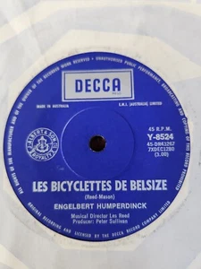 Engelbert Humperdinck "Les Bicyclettes De Belsize" 1968 DECCA Oz 7" 45rpm - Picture 1 of 2