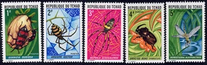 1972 Chad SC# 252-256 - Insects and Spiders - M-NH - Picture 1 of 1