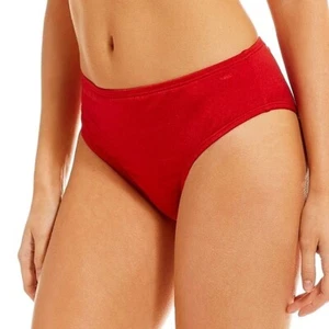 NWT Antonio Melani Cinch Red SZ 14 Midrise Cheeky Bikini Swim Bottoms #97316 - Picture 1 of 1