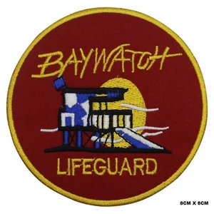 BAYWATCH LIFEGUARD  Embroidered Patch Iron On/Sew On Patch Batch For Clothes - Picture 1 of 1