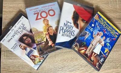 NEW 4 Sealed DVDs, Bought A Zoo, Mary Poppins, Wrinkle In Time, Mr. Magorium’s - Image 1 of 4
