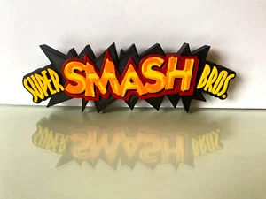 Super Smash Bros. 1999 Logo Super Nintendo SNES Melee Brawl 3DS Wii U Brawl SSB - Picture 1 of 2