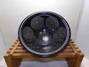 Colino vintage nero maculato smaltato merce piedini 9 1/2" - Foto 1 di 3