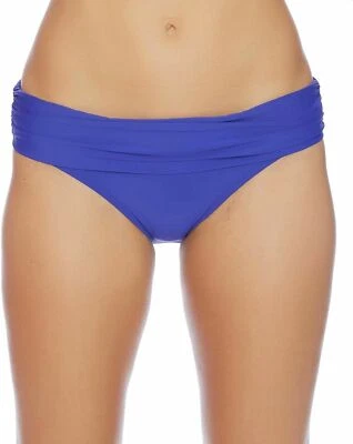 NUEVO Traje de baño inferior de bikini con bandas sólidas cabaña azul índigo Athena para mujer talla M Foto 1 de 4
