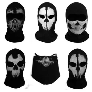 Balaclava Skull Ghost Full Face Masks Military Cosplay Windproof Halloween Gifts - Picture 1 of 34