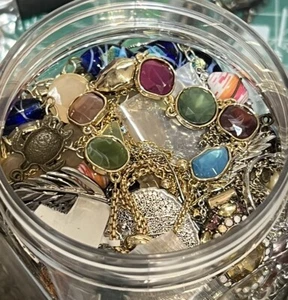 Mystery Jewelry Jar! Vintage-Now Jewelry. Gift Yourself A Joyful Jewelry Jar - Picture 1 of 14