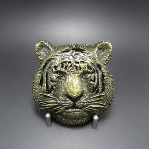 Antique Bronze Plated Tiger Metal Belt Buckle - Picture 1 of 2