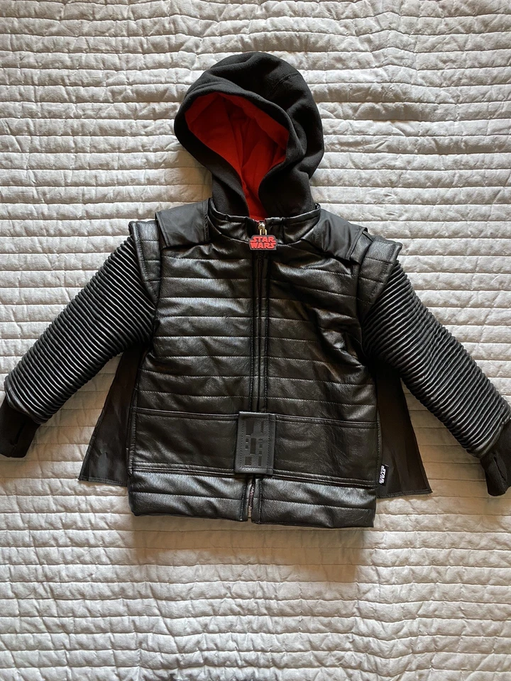 Disney Store Kylo Ren Chaqueta con Capucha Negra Sudadera con Capucha Star Wars Con Capa Nueva Sin Etiquetas 2T Foto 1 de 4