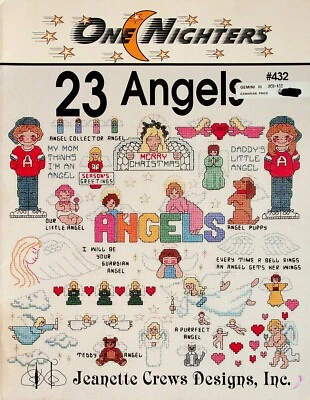 Angels 23 One Nighters Cross Stitch Patterns By Jeanette Crews - Image 1 of 3