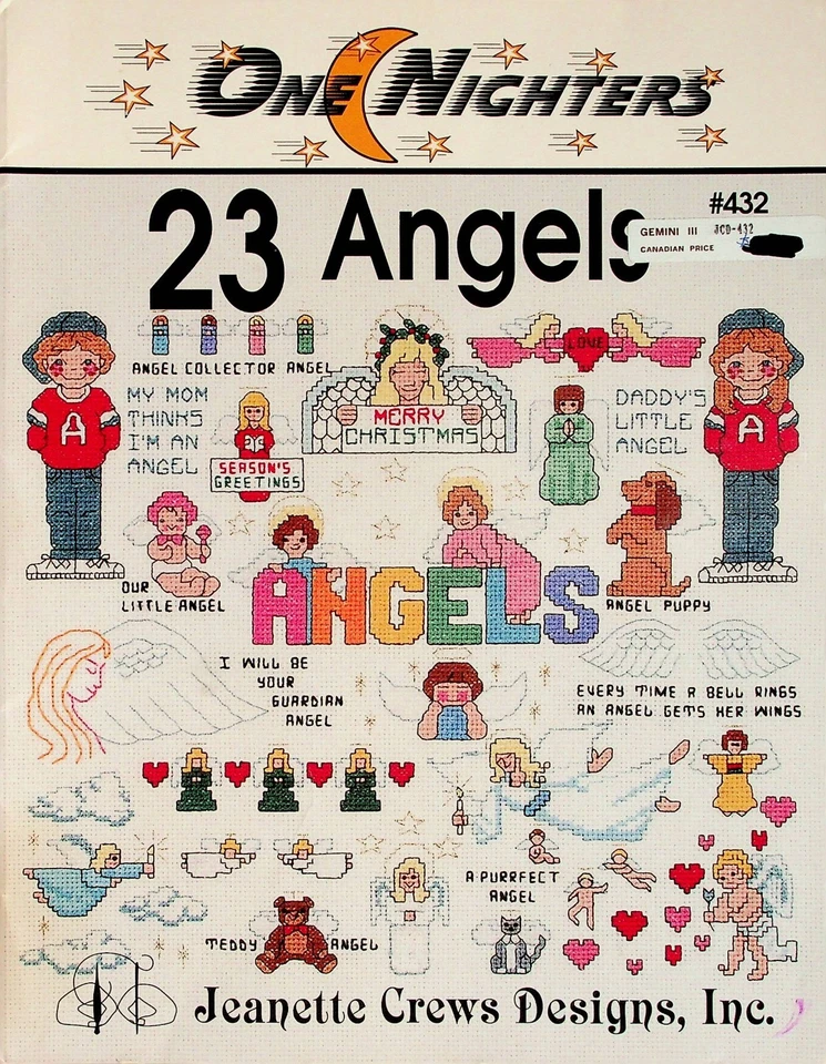 Angels 23 One Nighters Cross Stitch Patterns By Jeanette Crews - Image 1 of 3