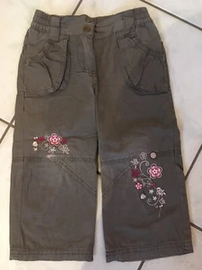 Schicke Thermohose mit Blumen bestickt, Hose Winter, Gr.86 *TOP* - Bild 1 von 5