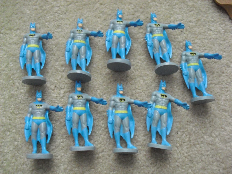 Lot of 9 Vintage 1988 Presents DC Batman Vinyl Figurines 3 1/2" Tall - Image 1 of 1