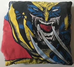 RARE X-Men Wolverine Pillow Vintage Decorative Marvel Comics Superhero 1990's