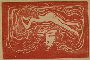 Edvard Munch : In the Man's Brain : c. 1895 Expressionist [Woodcut] Art Print - Picture 1 of 2