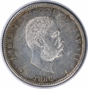 1883 Hawaiian Quarter AU sin certificación #226 - Imagen 1 de 2
