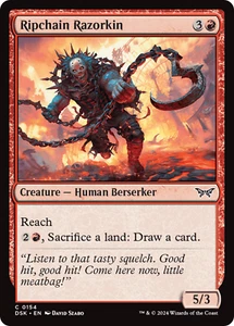 Magic MTG Ripchain Razorkin [Duskmourn: House of Horror] - Picture 1 of 2