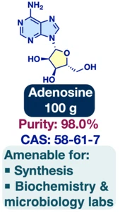 Adenosine (suitable for biological R&D) || CAS: 58-61-7 || 100 g || +99.0% - Picture 1 of 2