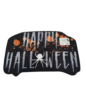 Place & Time Shivers & Slithers Happy Halloween Willkommen Matte 27”x16,5” Spinne Neu mit Etikett - Bild 1 von 7