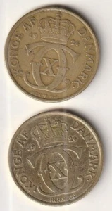 2 x DÄNEMARK 1924 1926 2 KRONEN GERINGE AUFLAGE MÜNZE LOT ANSEHEN - Bild 1 von 2
