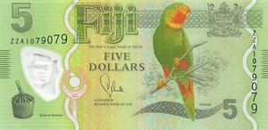 Fiji ** $5 ** ND. 2013 P 115r Series ZZA Uncirculated Banknote PMGE - Picture 1 of 2