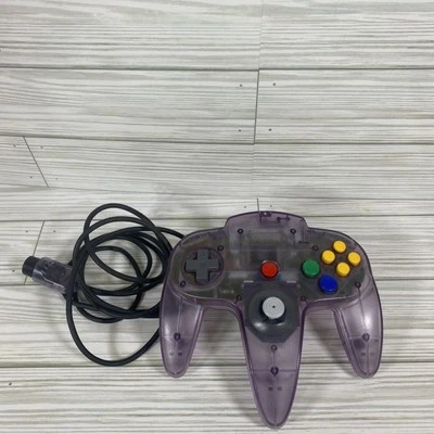 Mando Nintendo N64 Transparente Púrpura Atómico Fabricante de Equipo Original Joystick Apretado - Probado Foto 1 de 4