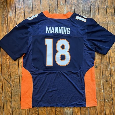 Camiseta deportiva para hombre Denver Broncos Peyton Manning 56 Nike On Field #18 cosida Foto 1 de 4