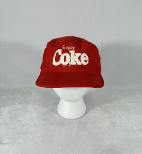 Vintage Enjoy Coke Mütze rot Coca Cola Cap Baumwolle One Size 80er 90er Vintage - Bild 1 von 16