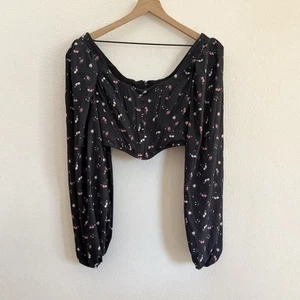House Of CB JOUCA Black Floral Corset Top XS - Picture 1 of 5