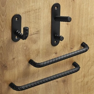 Garderobenhaken Möbelgriff B50 schwarz matt Kleiderhaken Schubladengriff SOTECH - Bild 1 von 6